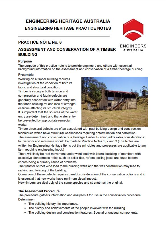 Cover of assessment of a timber building