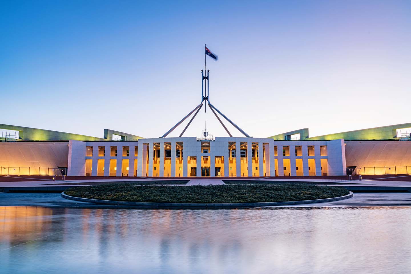 Parliament House at dusk