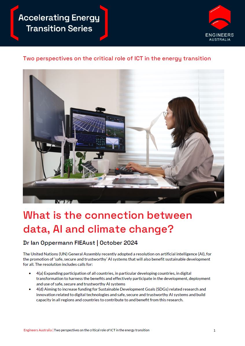 Cover for the energy series essay: Two perspectives on the critical role of ICT in the energy transition