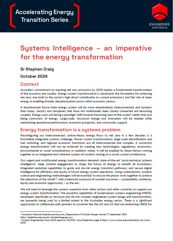 The first page of Dr Stephen Craig's essay on systems intelligence