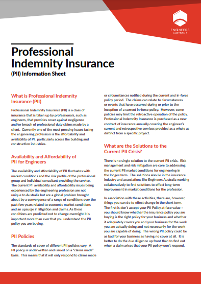 Cover of professional indemnity insurance checklist