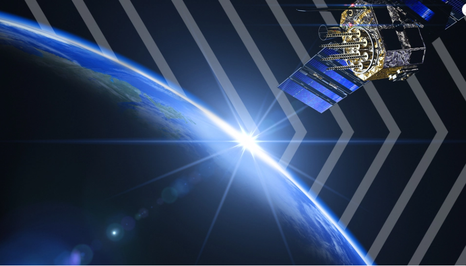 satellite above the earth 